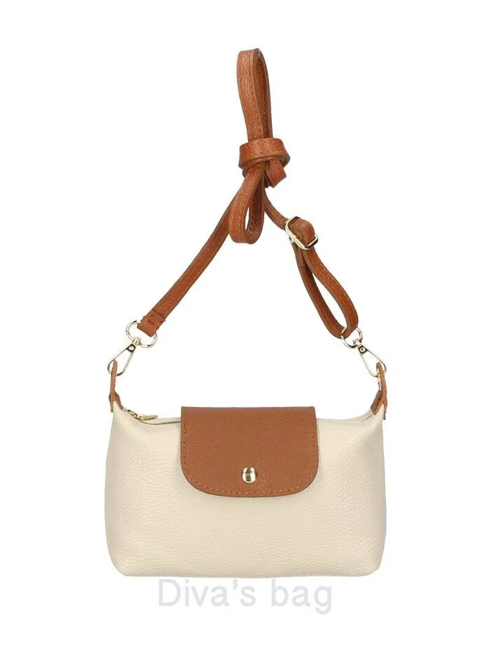 MELVA — kožená crossbody kabelka