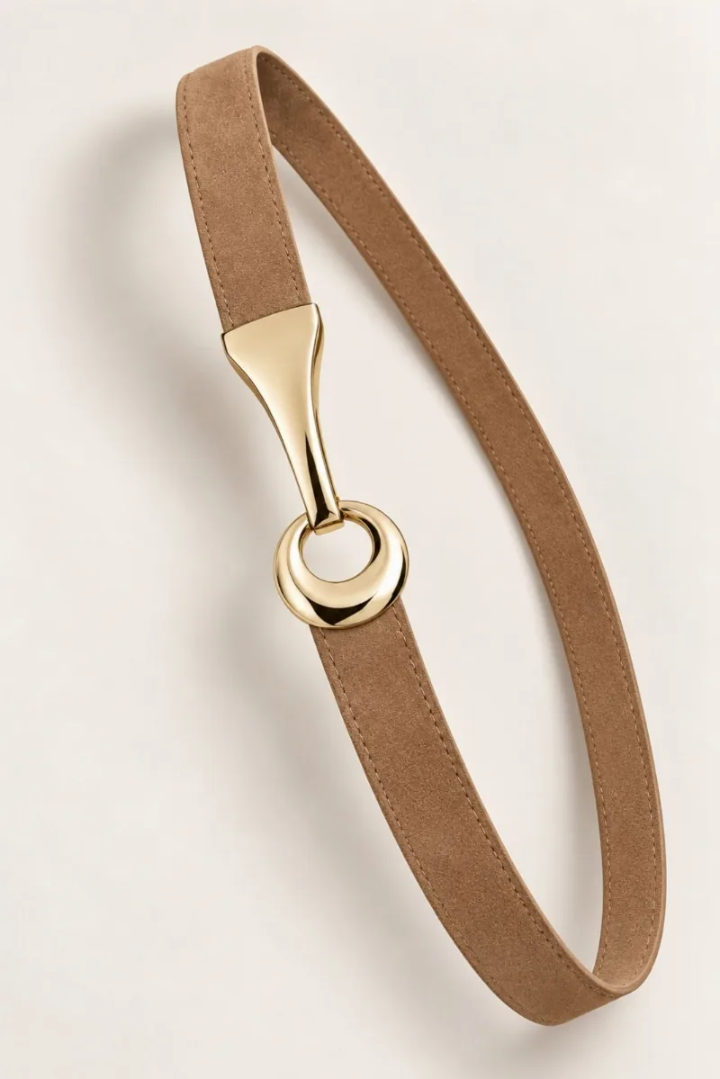 Semišový opasok so šperkovou prackou