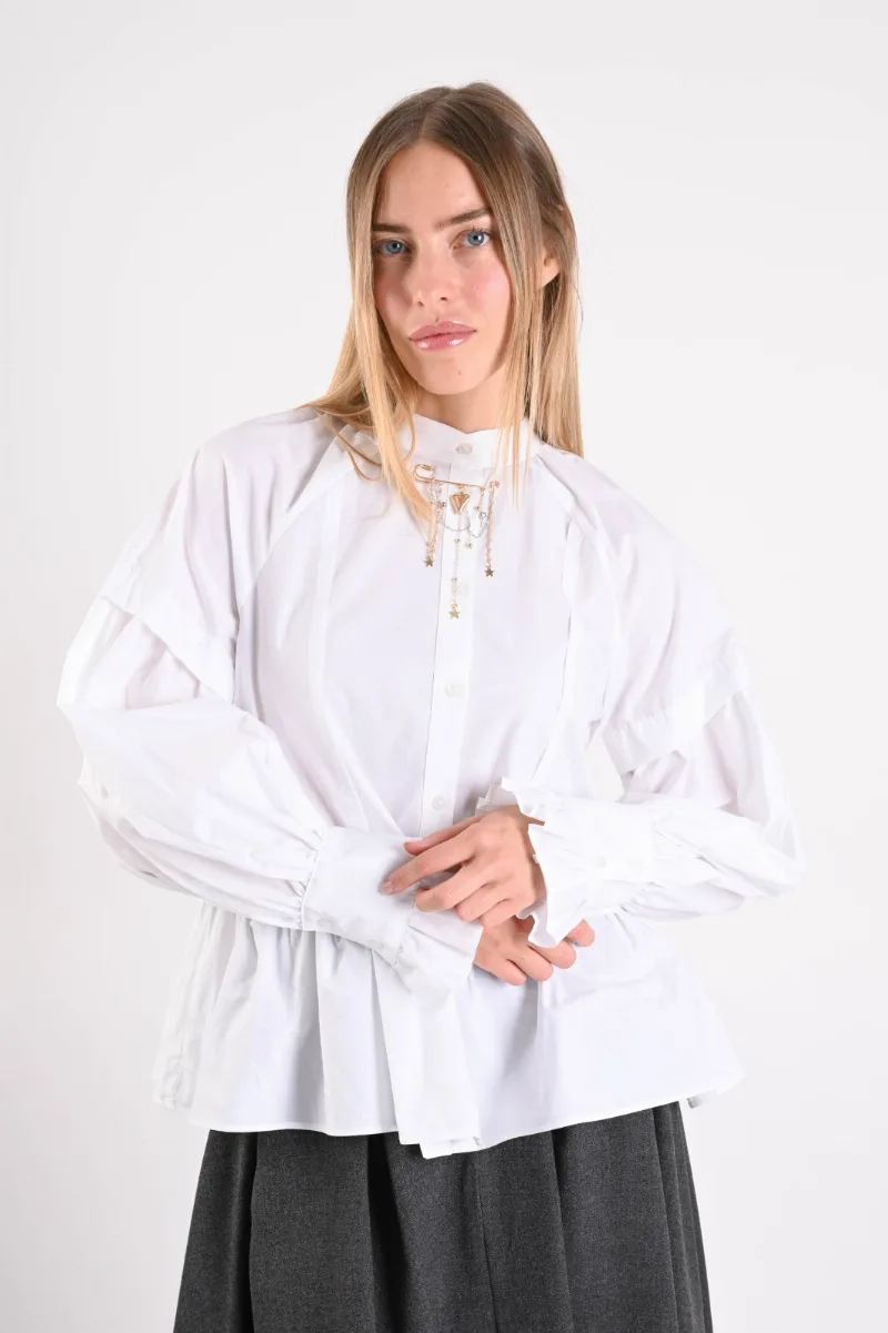 Košeľa s peplum lemom