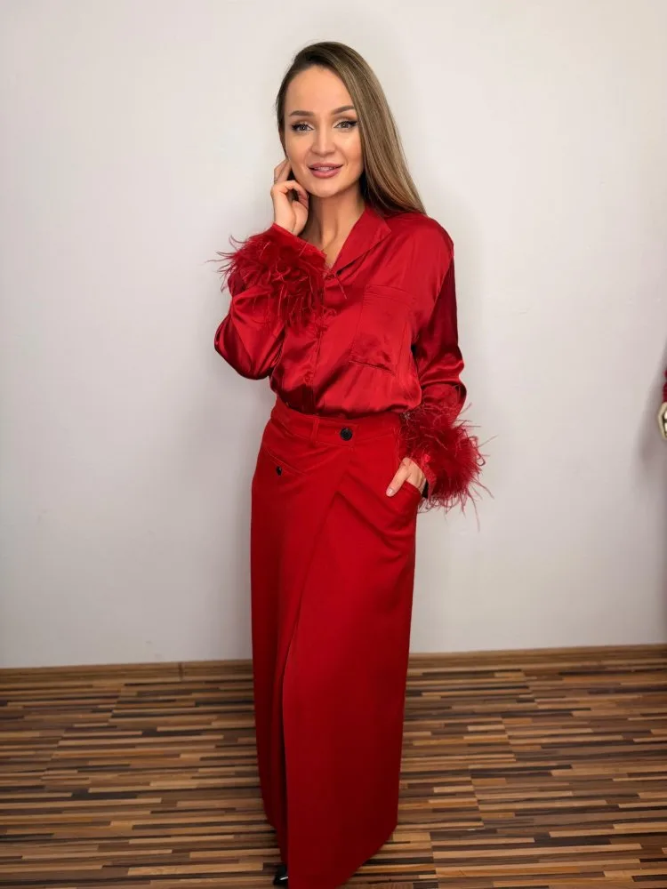 ROSSANA – Zavinovacia sukňa s vysokým razporkom