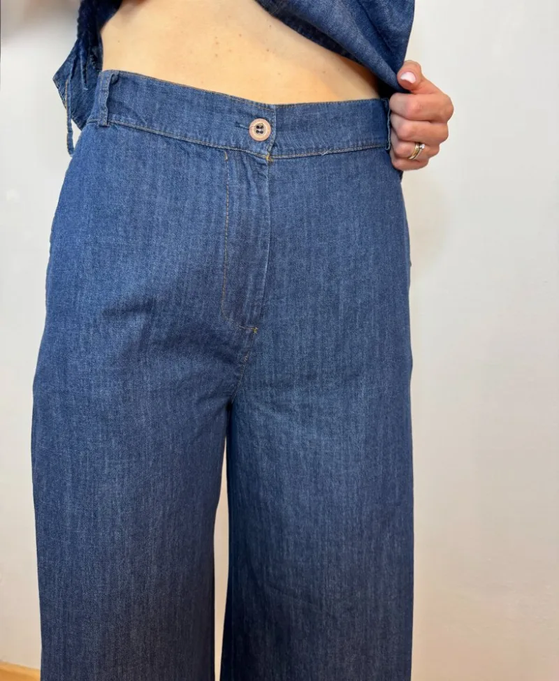 DENIM PALAZZO — Džínsové palazzo nohavice