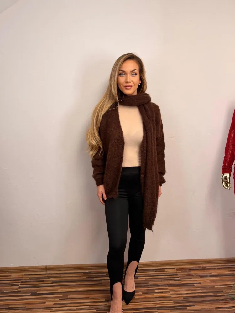 GABRIELLA – Kardigán v hnedej farbe