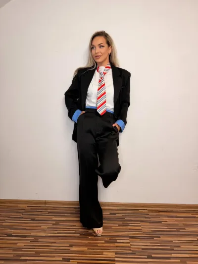 Dámske oversize sako BLAZER SARTORIA AZZURRO